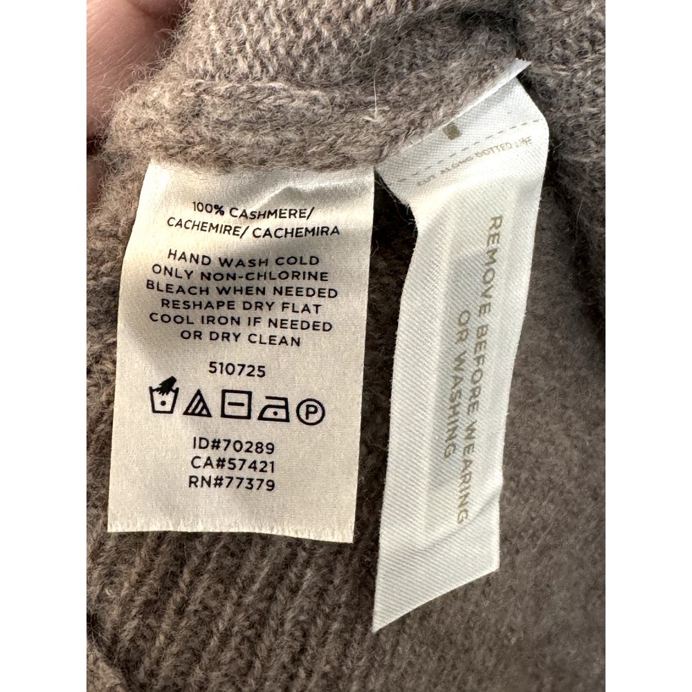 Ann Taylor Taupe 100% Cashmere Wrap-Front Sweater - Picture 5 of 6